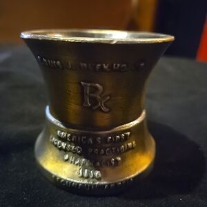 Vintage brass small mortor